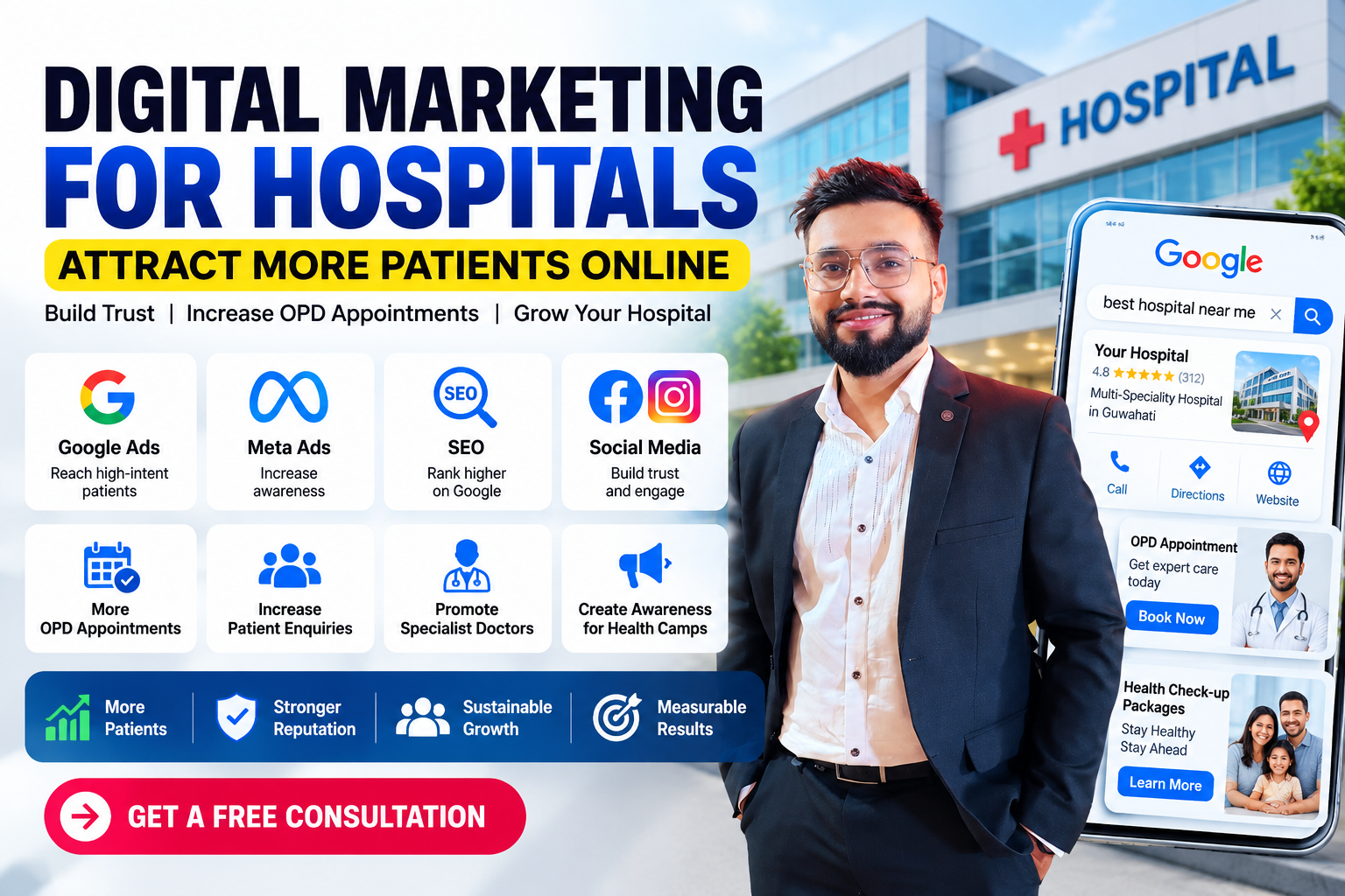 You are currently viewing Digital Marketing for Hospitals: A Complete Guide to Attract More Patients Online